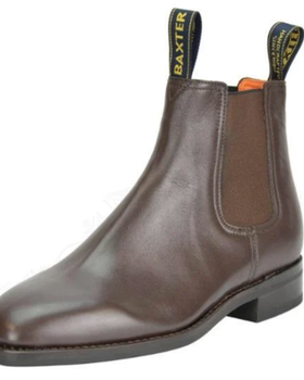 A brown pair of Redpath boots that look similar to Blundstones