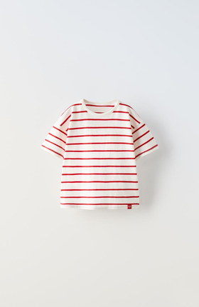 An image Zara Kids of striped t-shirt